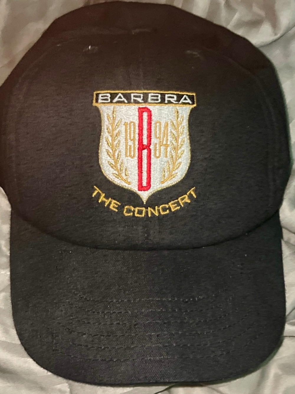 VTG 1994 Barbra Streisand The Concert Tour Black Gold Strapback Hat